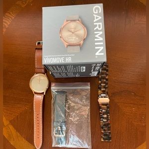 Garmin Vivomove HR Rose Gold Stainless Steel Case